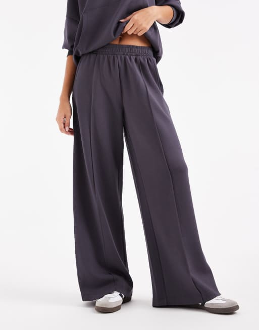 ASOS DESIGN soft touch cupro co ord in charcoal grey