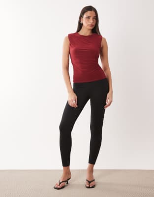 Asos Design Soft Touch Leggings In Black