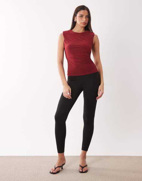 ASOS DESIGN soft touch leggings in black - view 1