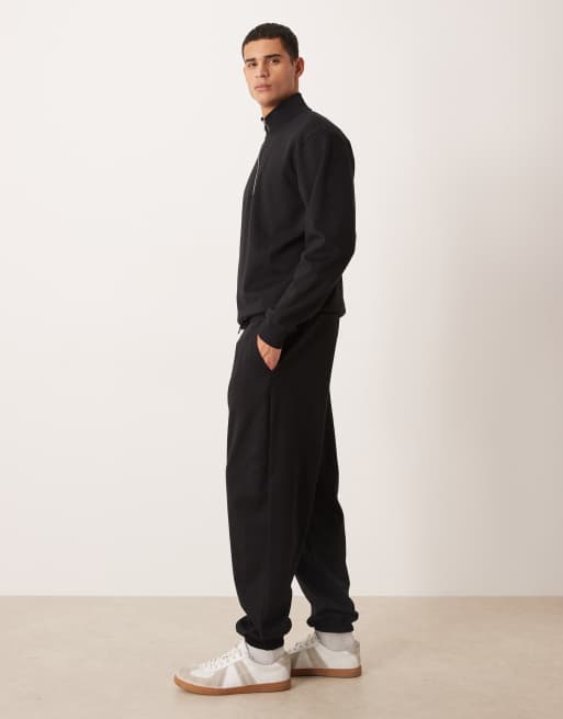 ASOS DESIGN soft touch oversized sweatpants in black - part of a set, 3 of 5