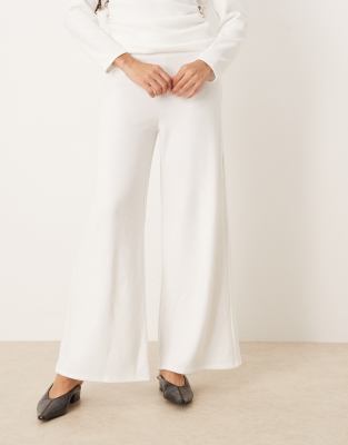 Asos Design Soft Touch Pants In White