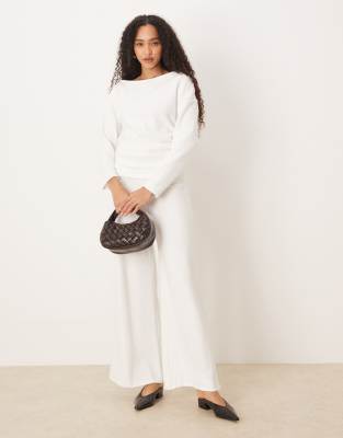 Asos Design Soft Touch Sweater In White