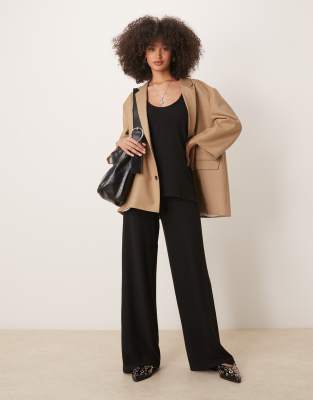 ASOS DESIGN SOFT TOUCH WIDE LEG PANTS 