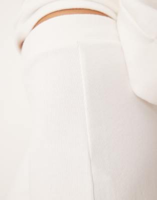 Asos Design Soft Touch Wide Leg Pants In White