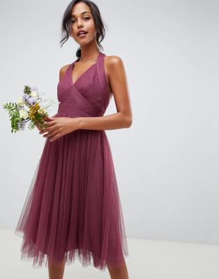 asos tulle midi dress