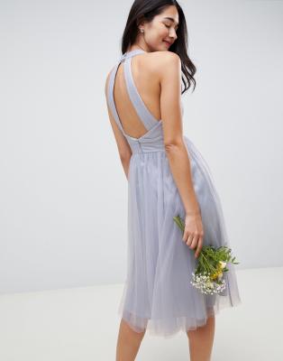 asos design soft tulle maxi dress