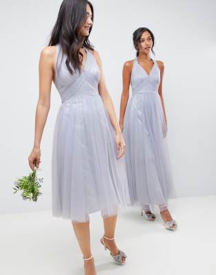 asos design soft tulle maxi dress