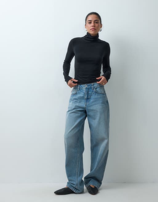 ASOS DESIGN soft turtle neck long sleeve in black, 3 of 4