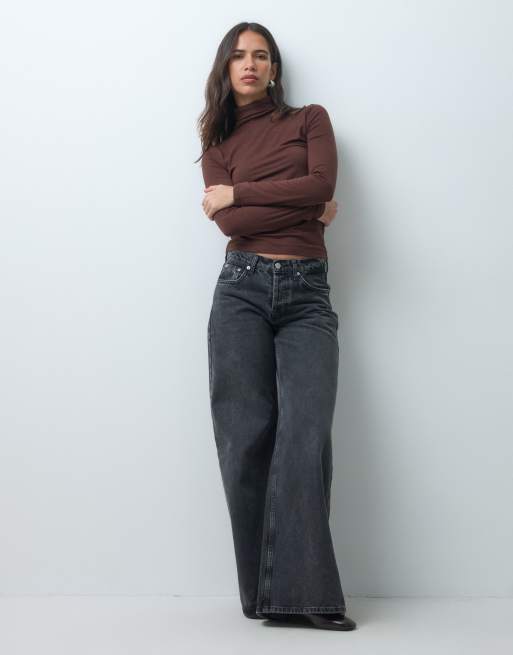 ASOS DESIGN soft turtle neck long sleeve in brown, 2 of 4
