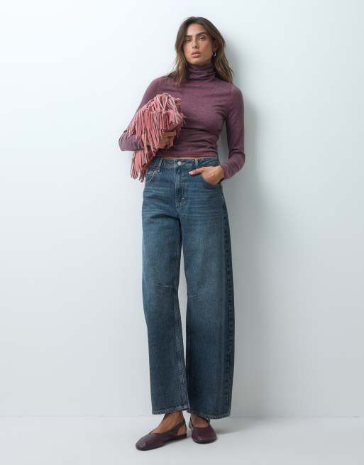 ASOS DESIGN  soft turtle neck long sleeve in red stripe, 2 of 5