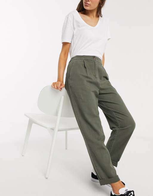 ASOS DESIGN soft twill easy peg trouser