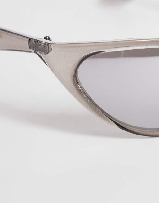 ASOS DESIGN - Solbriller med omkringgående gråt krystalstel og spejlglas, 2 af 3