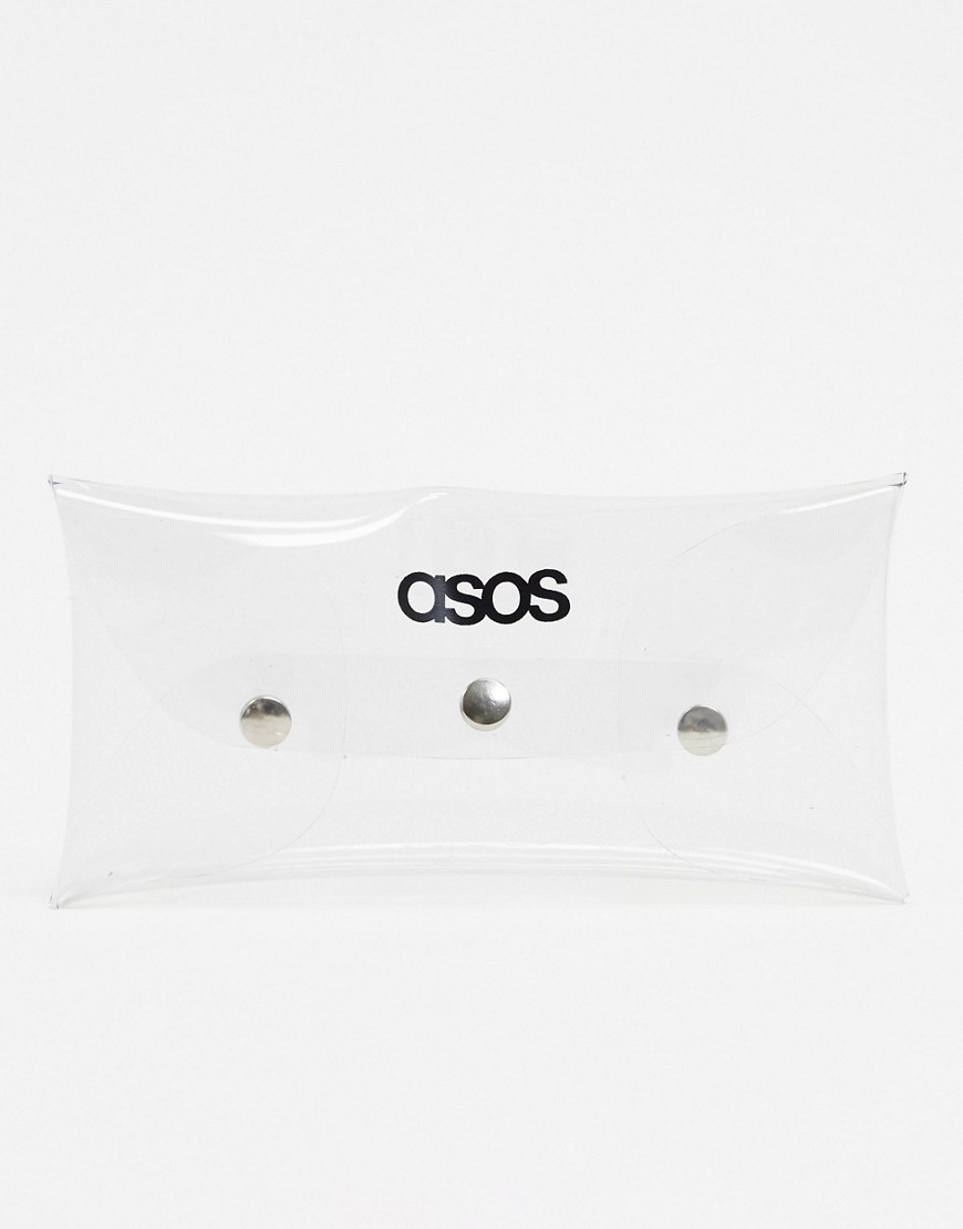 ASOS DESIGN – Solglasögonfodral i genomskinlig plast