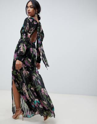 dark floral maxi dress