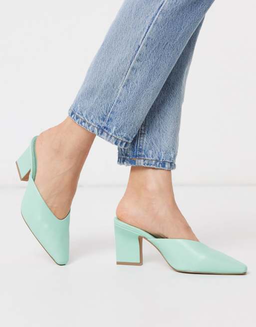 asos shoes green heels