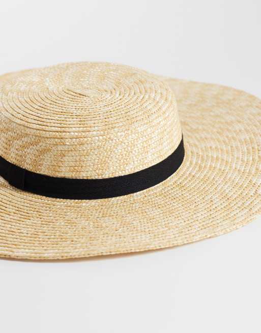 ASOS DESIGN - sombrero boater de paja en color crudo, 3 de 3