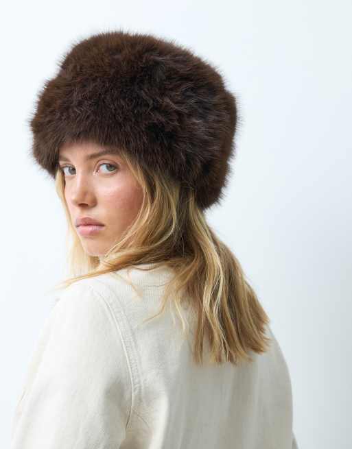 ASOS DESIGN - sombrero cossack de piel sintética en chocolate, 4 de 4