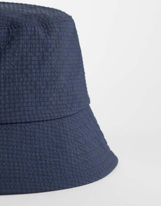 ASOS DESIGN - Sombrero de pescador azul marino de tejido antidesgarros, 3 de 3