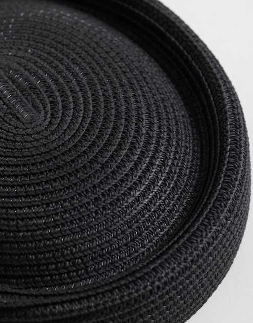 ASOS DESIGN - Sombrero negro estilo casquete de paja, 4 de 4