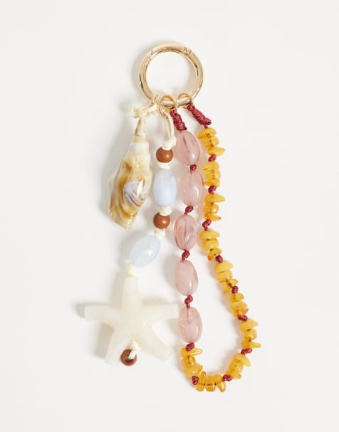 ASOS DESIGN – Sommerlicher Muschel-Taschenanhänger mit Seestern - view 1