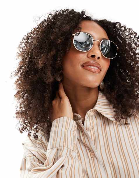 ASOS DESIGN – Sonnenbrille mit eckigen, polarisierten Gläsern in G15 - view 1