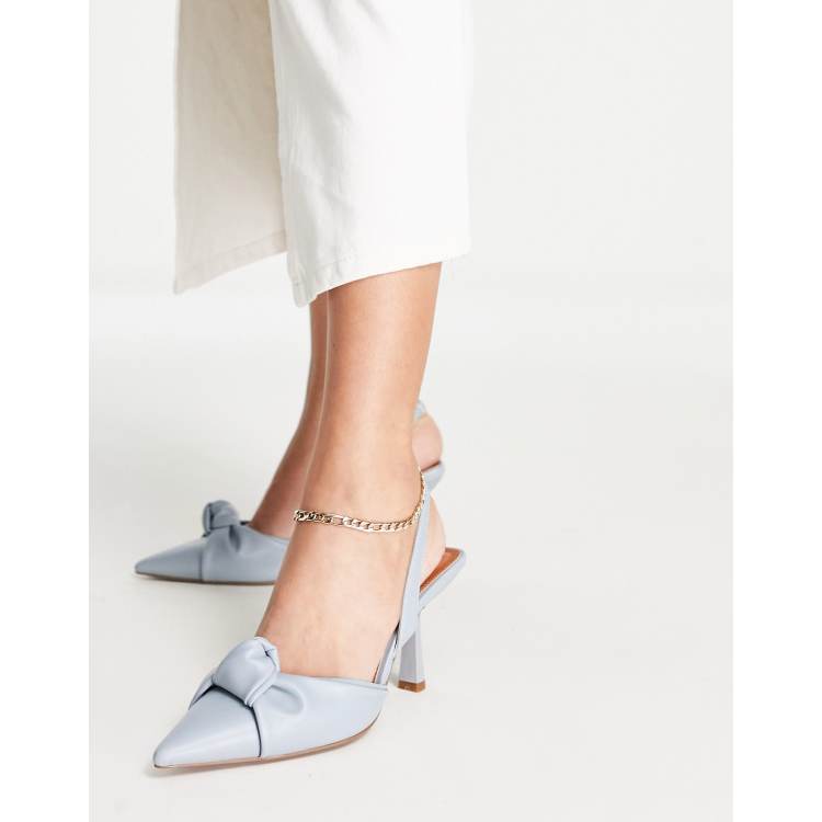 Pale blue slingback shoes best sale