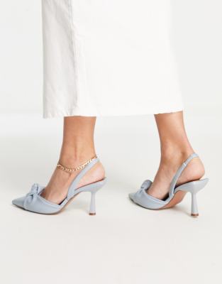 pale blue slingback shoes