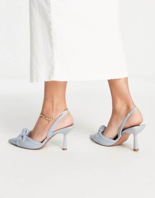 Light blue cheap sling back shoes