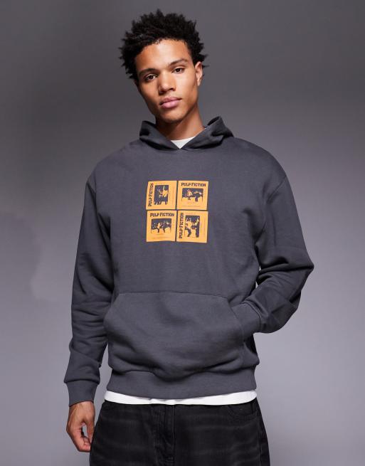 ASOS DESIGN - Sort afslappet hættetrøje med Pulp Fiction-print, 3 af 5