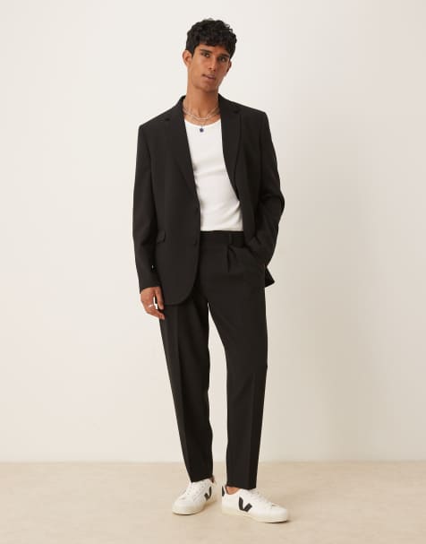 ASOS DESIGN - Sort afslappet longline-habitsæt - view 1