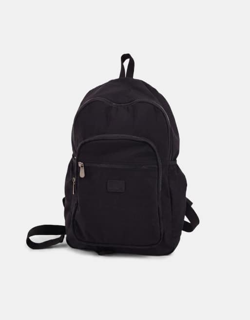 ASOS DESIGN - Sort afslappet rygsæk i nylon, 7 af 7
