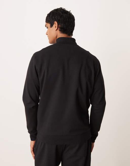 ASOS DESIGN - Sort blød sweatshirt med kort lynlås - Del af sæt, 3 af 5