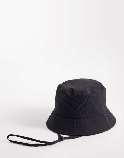 ASOS DESIGN - Sort bøllehat i tech-stof - view 1