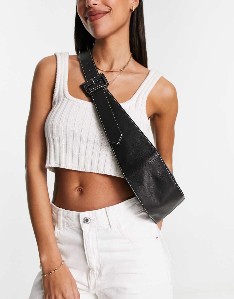 Boucle leather crossbody