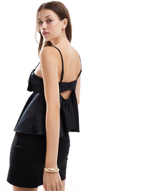 ASOS DESIGN - Sort cami med oversized sløjfe, 3 af 4