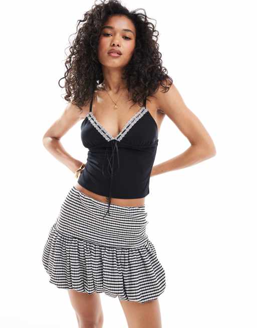 ASOS DESIGN - Sort cami-top med bånddetalje, 3 af 4