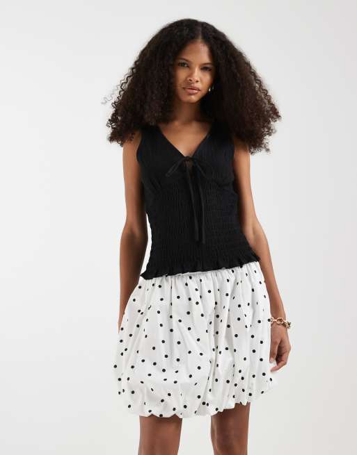 ASOS DESIGN - Sort cami-top med V-hals og rynket talje, 3 af 4