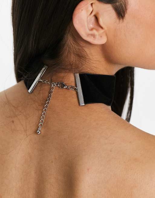 ASOS DESIGN - Sort choker-halskæde i velour bredt design, 4 af 4