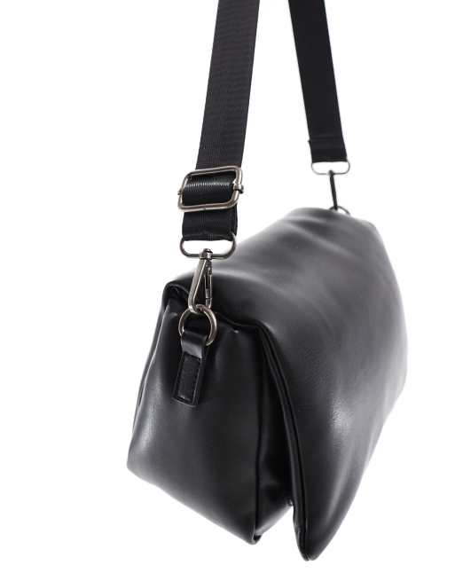 ASOS DESIGN - Sort crossbody-taske med puffet design i imiteret læder, 4 af 4