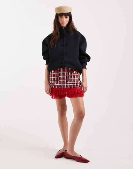 ASOS DESIGN - Sort jakke med ståkrave, lynlås og knapper i mandarinstil, 3 af 4