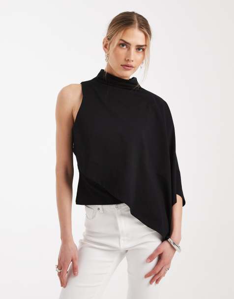 ASOS DESIGN - Sort kappetop med et ærme - view 1