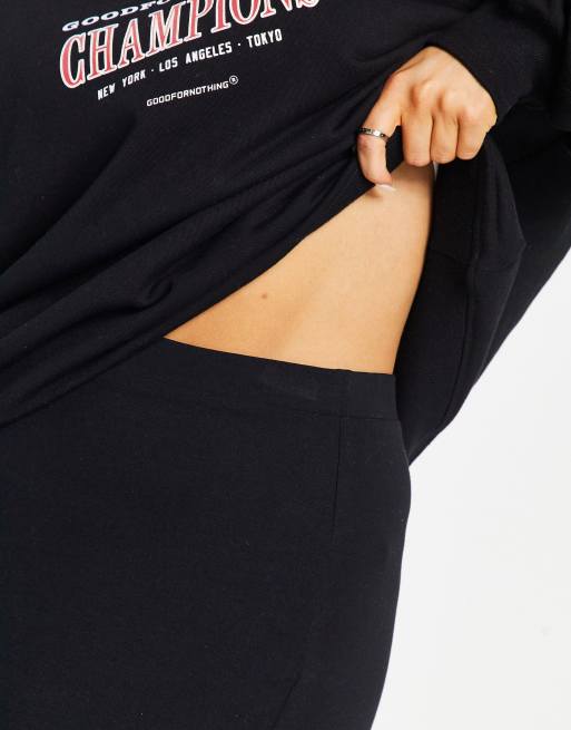 ASOS DESIGN — Sort kort pencilnederdel i jersey, 3 af 4
