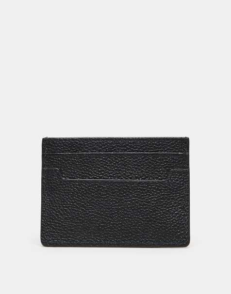 ASOS DESIGN - Sort kortholder i grynet læder - view 1