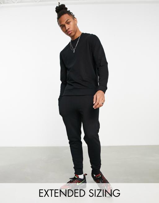 ASOS DESIGN - Sort let skinny træningssæt - SORT