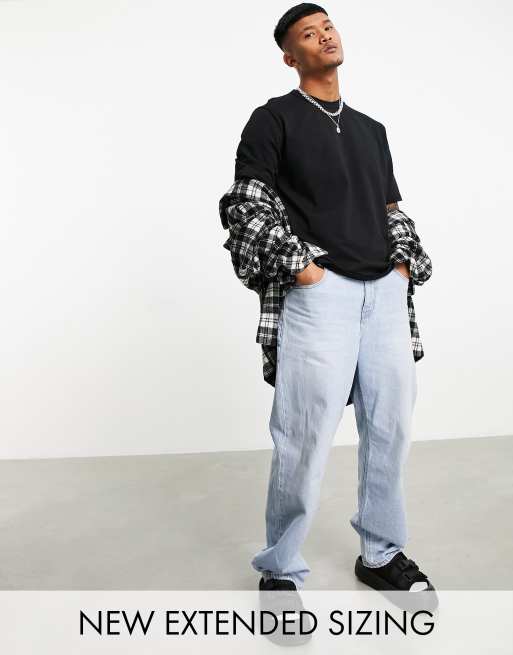 ASOS DESIGN - Sort løstsiddende T-shirt i kraftig kvalitet 