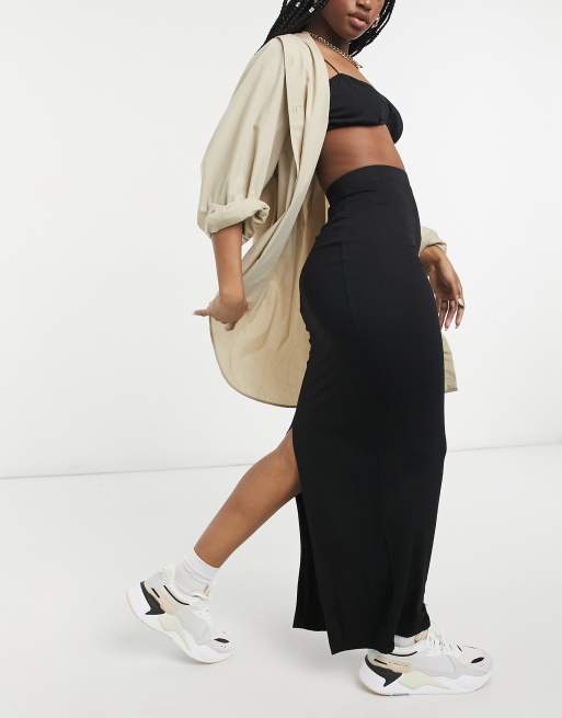 ASOS DESIGN - sort maxi pencilnederdel