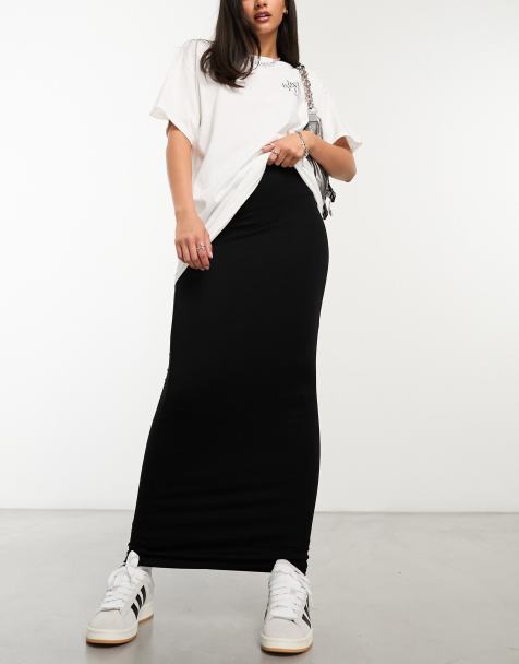 ASOS DESIGN - Sort maxinederdel med paneler - view 1