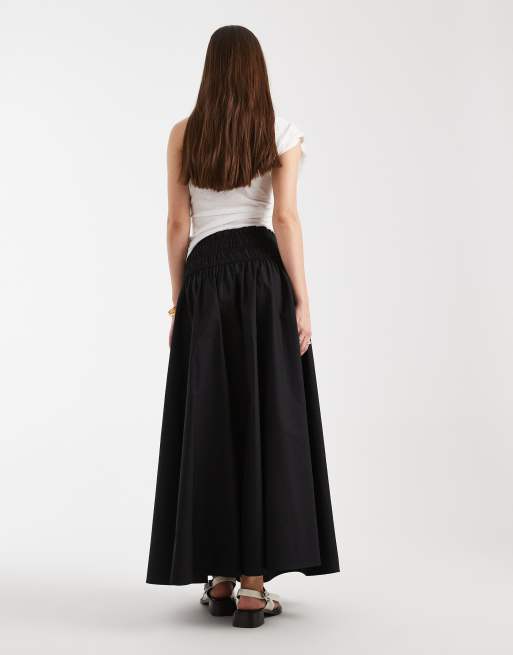 ASOS DESIGN - Sort maxinederdel med rynket talje, 2 af 5