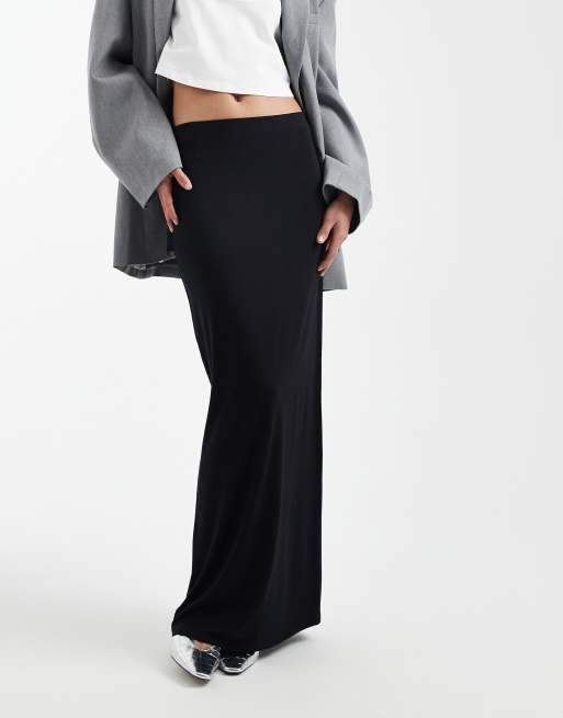 ASOS DESIGN - Sort maxinederdel med søjlesnit i jersey, 2 af 5
