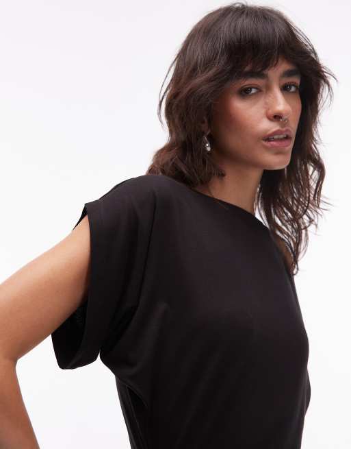 ASOS DESIGN - Sort minikjole med halsudskæring og flagermusærmer, 4 af 4